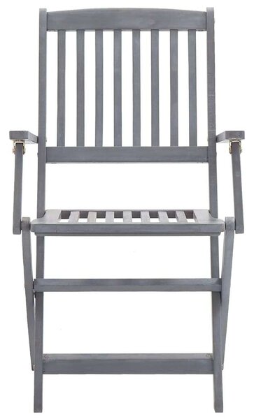 VidaXL Akácfa Kertbútor Szett - 6 db Összecsukható Szék Párnákkal