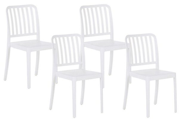 Fehér kerti szék négydarabos szettben SERSALE