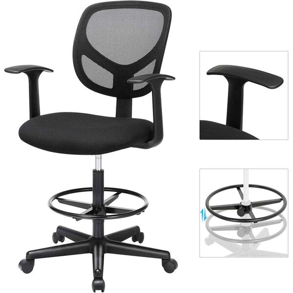 Songmics Ergonomikus Irodai szék - Állítható Magasságú Lábtartóval