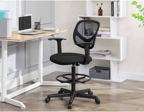 Songmics Ergonomikus Irodai szék - Állítható Magasságú Lábtartóval