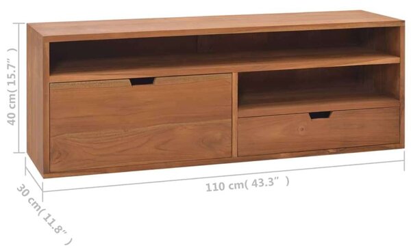 Tíkfából Készült TV-Szekrény - 110x30x40 cm