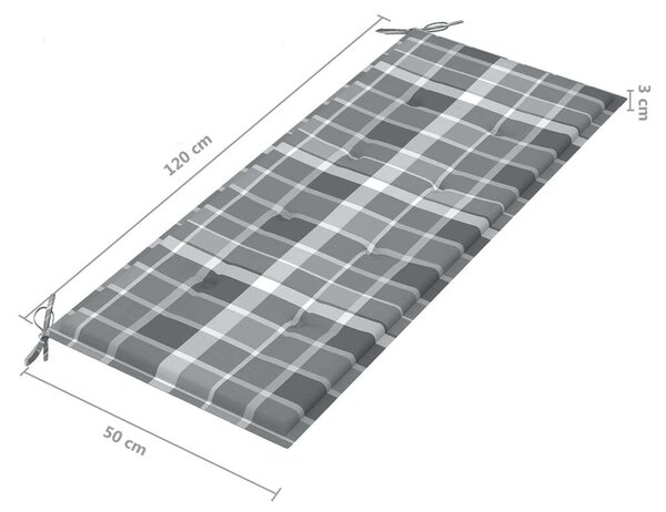 VidaXL Bambusz Kerti Pad - Összecsukható - 118 cm