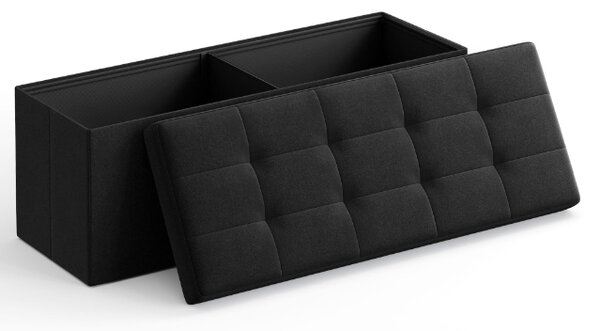 Taburette tárolóval OTTOMAN 110x38 cm fekete
