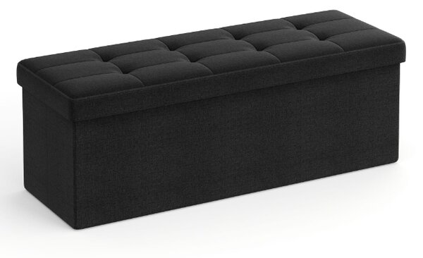 Taburette tárolóval OTTOMAN 110x38 cm fekete