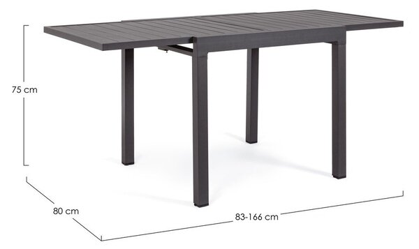 Alumínium kerti étkezőasztal 80x83 cm Pelagius – Bizzotto