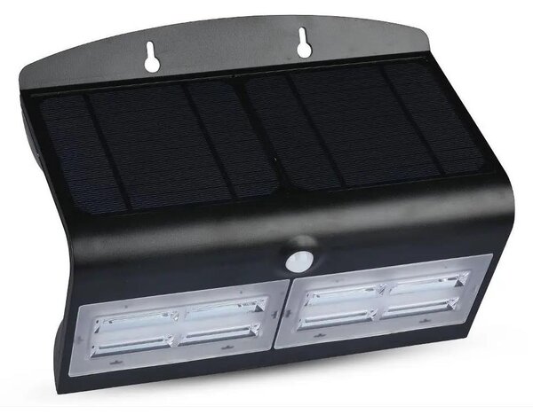 V-Tac LED Szolár fali lámpa érzékelővel LED/7W/3,7V 4000K IP65 fekete VT0776