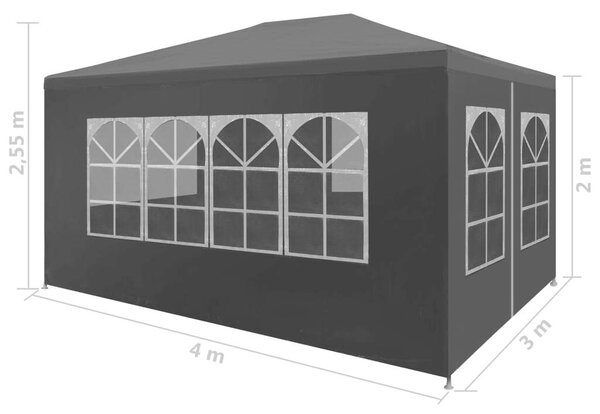 VidaXL Parti Sátor - Polietilén - 3x4m
