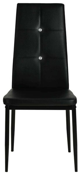 Elegáns Fekete Étkezőszék - 6 db
