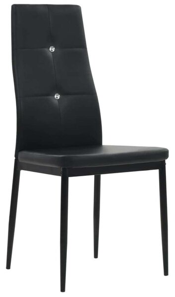 Elegáns Fekete Étkezőszék - 6 db