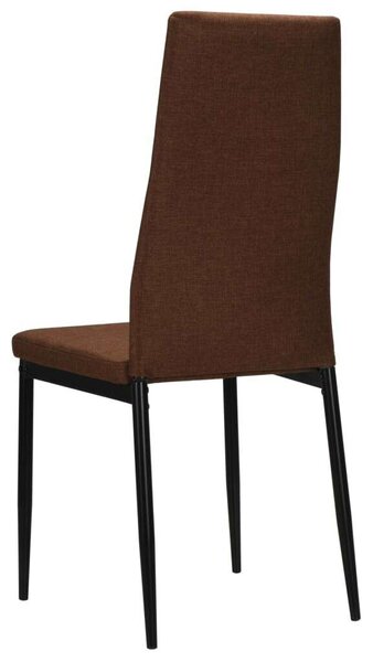 VidaXL Barna Szövet Étkezőszék - 6 db