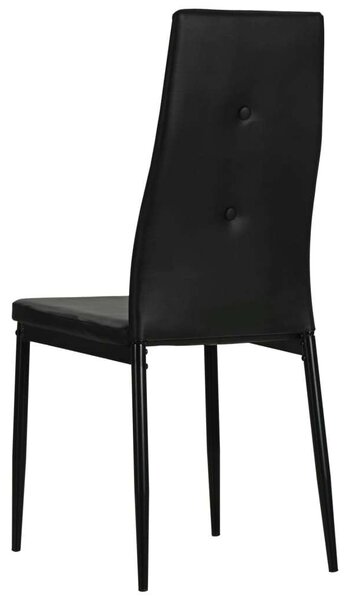 Elegáns Fekete Étkezőszék - 6 db