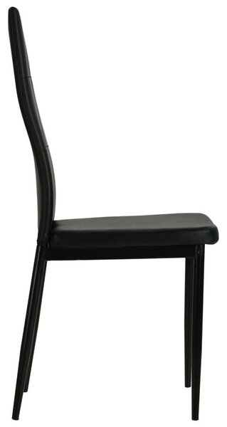 Elegáns Fekete Étkezőszék - 6 db