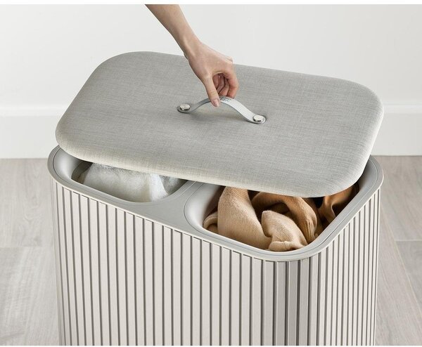 Bézs bambusz szennyeskosár 2x45 l Tota Luxe – Joseph Joseph