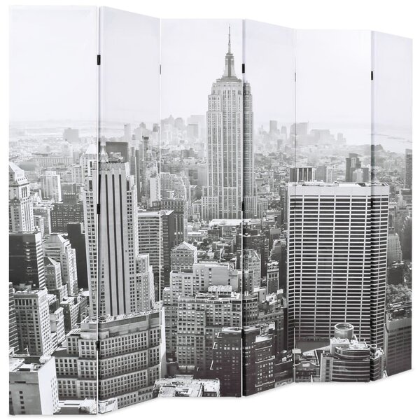 VidaXL New York Paraván - Fekete-Fehér - 228x170 cm