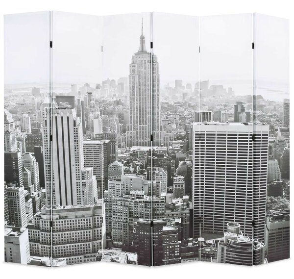 VidaXL New York Paraván - Fekete-Fehér - 228x170 cm
