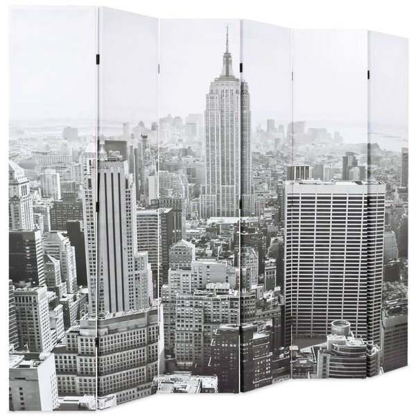VidaXL New York Paraván - Fekete-Fehér - 228x170 cm
