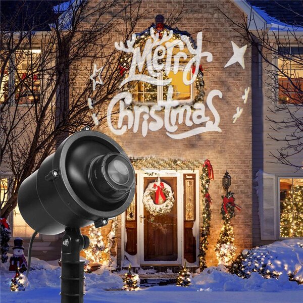Bel/kültéri 3D effektes karácsonyi LED projector – Merry Christmas