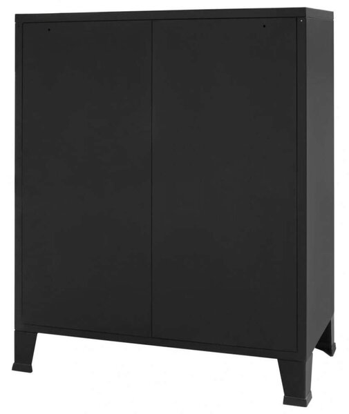 VidaXL Fém Komód - 4 Fiókos - 78x40x93 cm - Fekete
