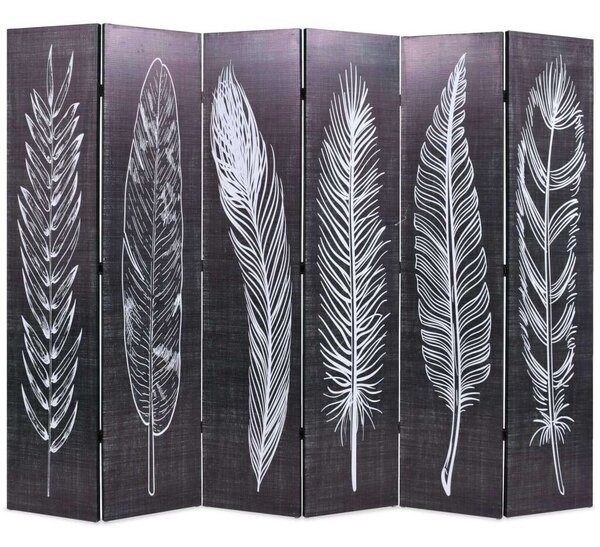 Tollmintás Paraván - Fekete-Fehér - 228x170 cm