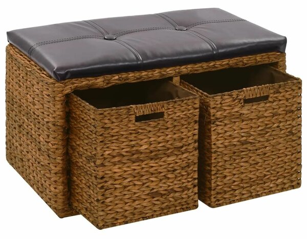 VidaXL Tengerifű Pad - 2 Kosárral - 71x40x42 cm