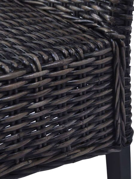 VidaXL Kubu Rattan Étkezőszék - 2 db - Fekete