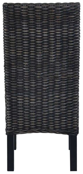 VidaXL Kubu Rattan Étkezőszék - 2 db - Fekete