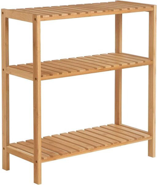 Bambusz fürdőszoba polc, tároló polc 60 x 26 x 66 cm, natúr