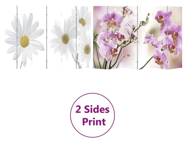 VidaXL Virágmintás Paraván - Margaréta & Orchidea - 217x170 cm