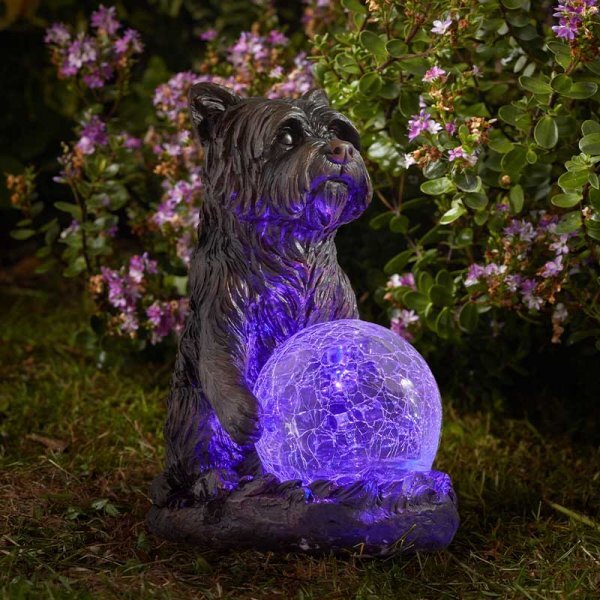 Napelemes LED mystic kutya világítás 19,5 cm RGB