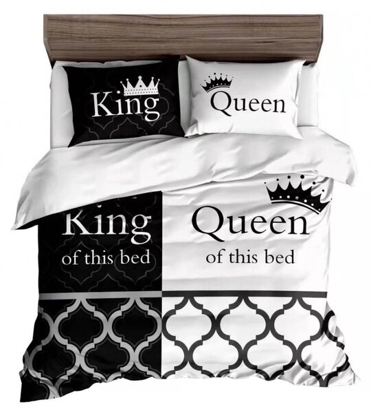 Lennox King Queen Ágyneműhuzat 7 részes fekete fehér