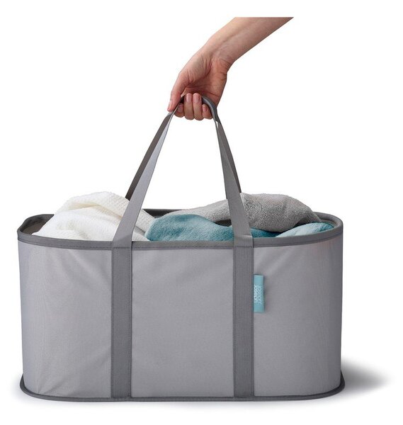 Szürke textil összecsukható szennyeskosár 35 l Duo – Joseph Joseph