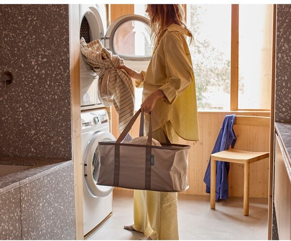 Szürke textil összecsukható szennyeskosár 35 l Duo – Joseph Joseph