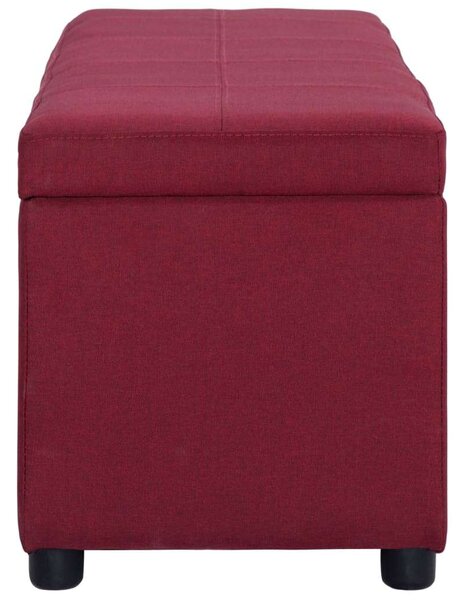 VidaXL Tárolós Pad - Bordó Poliészter - 116cm
