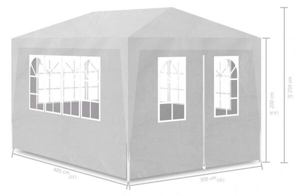 VidaXL Partisátor - Fehér - 3x4m
