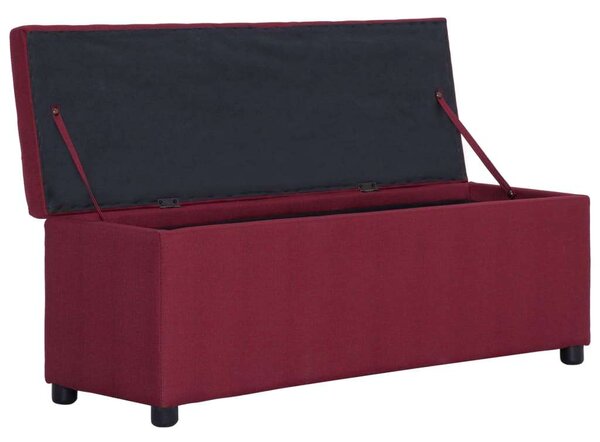 VidaXL Tárolós Pad - Bordó Poliészter - 116cm