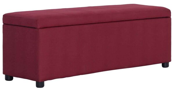 VidaXL Tárolós Pad - Bordó Poliészter - 116cm