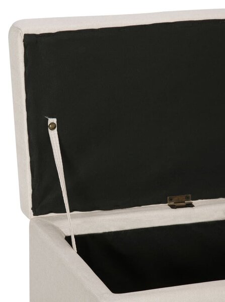 VidaXL Tárolós Pad - Krémszínű Poliészter - 116 cm