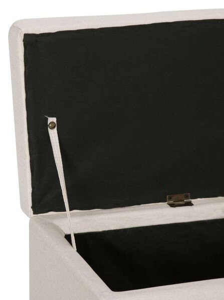 VidaXL Tárolós Pad - Krémszínű Poliészter - 116 cm