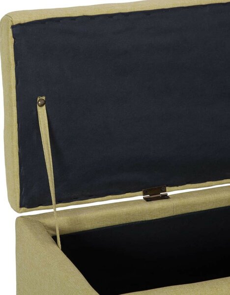 VidaXL Tárolós Pad - Zöld Poliészter - 116cm