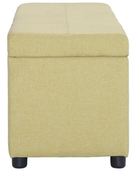 VidaXL Tárolós Pad - Zöld Poliészter - 116cm