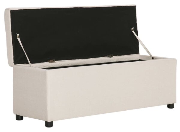 VidaXL Tárolós Pad - Krémszínű Poliészter - 116 cm