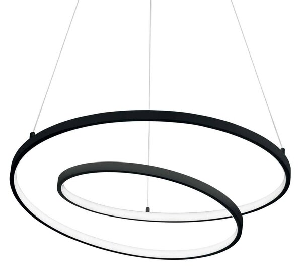 ÓZ modern LED csillár, 80 cm, matt fekete