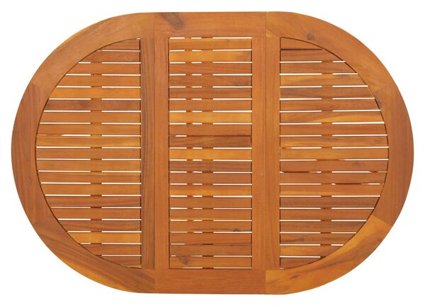 VidaXL tömör akácfa kerti asztal 130 x 90 x 72 cm