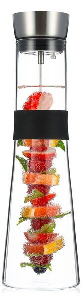 Klarstein Glaswerk Sile, kancsó, 1,6 L, boroszilikát üveg, gyümölcsnyárssal