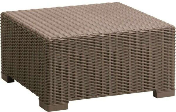 Keter California Kültéri Asztal - Műrattan - Cappuccino - 68x68 cm