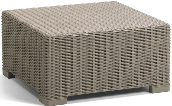 Keter California Kültéri Asztal - Műrattan - Cappuccino - 68x68 cm