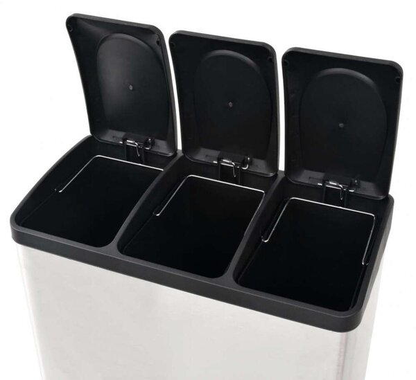 VidaXL 3 Rekeszes Szelektív Hulladékgyűjtő - 54L