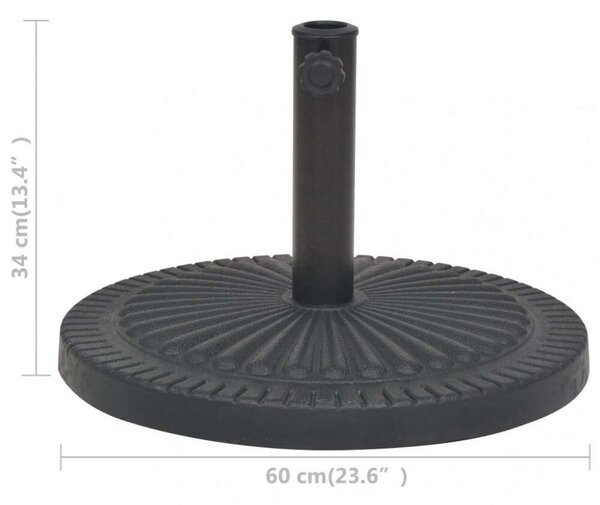 VidaXL Napernyőtalp - Gyanta - 29 kg - Fekete