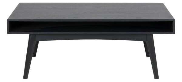 Martel fekete dohányzóasztal tölgyfa lábszerkezettel, 130 x 70 cm - Actona