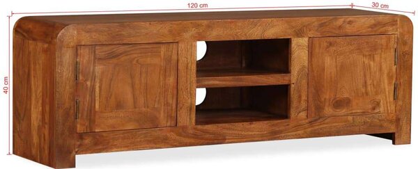 VidaXL Tömör Akácfa TV-Szekrény - 120cm